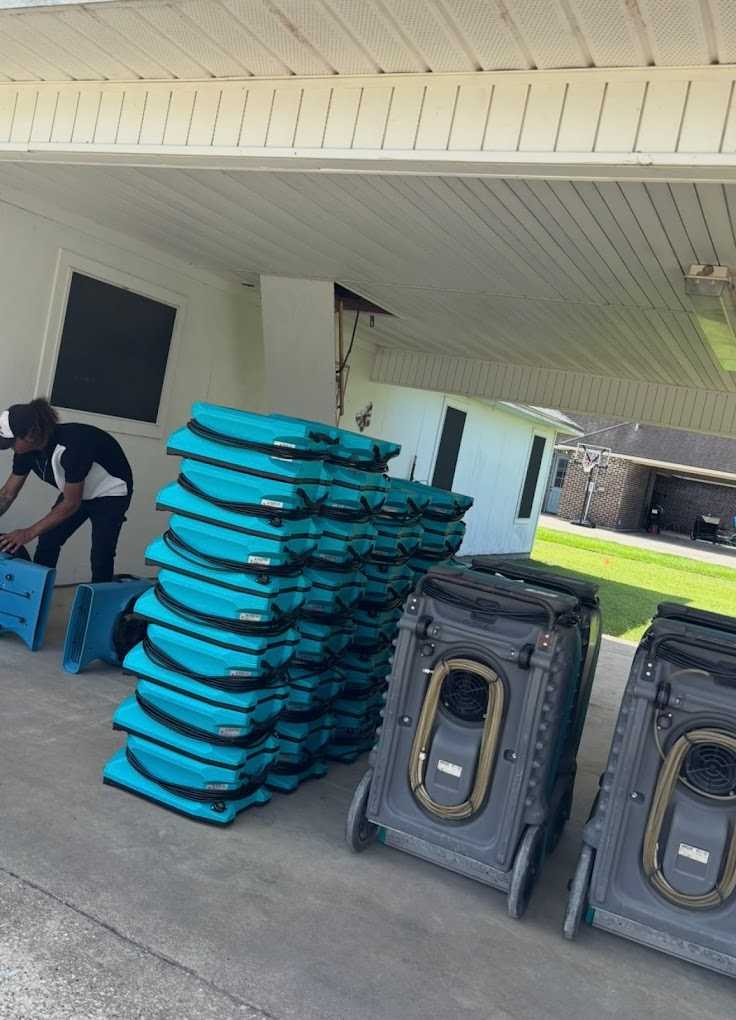 Drying equipment staged and ready for dispatch